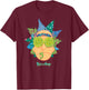 Adult Swim Rick & Morty Botanical Rick , black T-Shirt - T-Shirt | Maroon