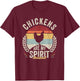 Vintage Retro Chickens Are My Spirit Animal Chicken Lover T-Shirt - T-Shirt | Maroon