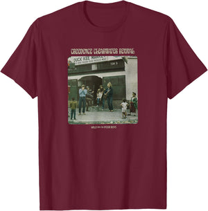 Creedence Clearwater Revival Willy & The Poor Boys , Blue, S T-Shirt - T-Shirt | Maroon