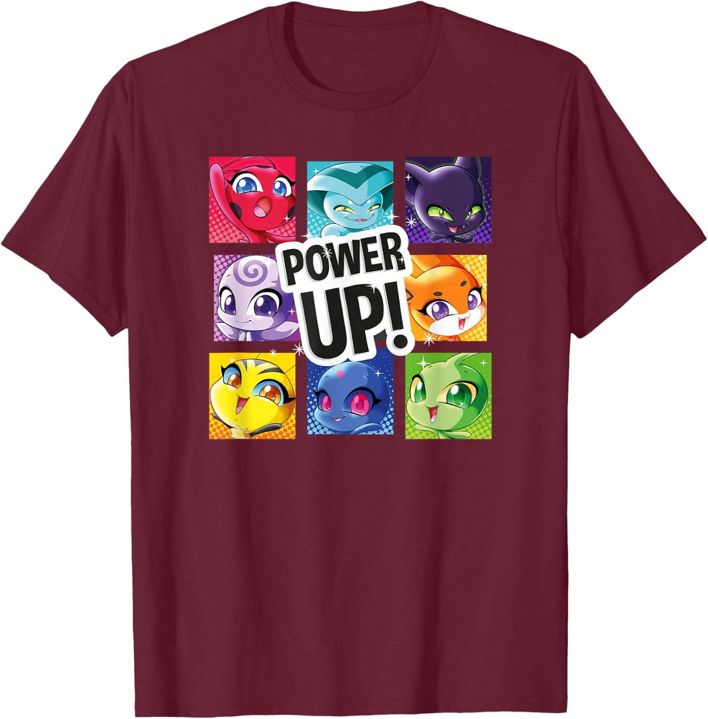 Miraculous Ladybug Kwamis Collection with all Kwamis T-Shirt - T-Shirt | Maroon