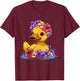 Rubber Duck Floral Hawaiian Rubber Duck Lover Hawaii T-Shirt - T-Shirt | Maroon