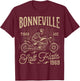 Bonneville Salt Flats Motorradrennen Vintage Biker T-Shirt - T-Shirt | Maroon