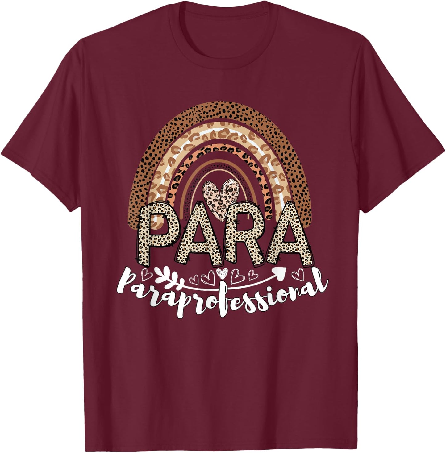 Rainbow Leopard Ideas Para Paraprofessional Special Squad T-Shirt - T-Shirt | Maroon