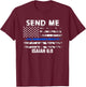 Back the Blue - Thin Blue Line - Police Send Me Bible Verse T-Shirt - T-Shirt | Maroon
