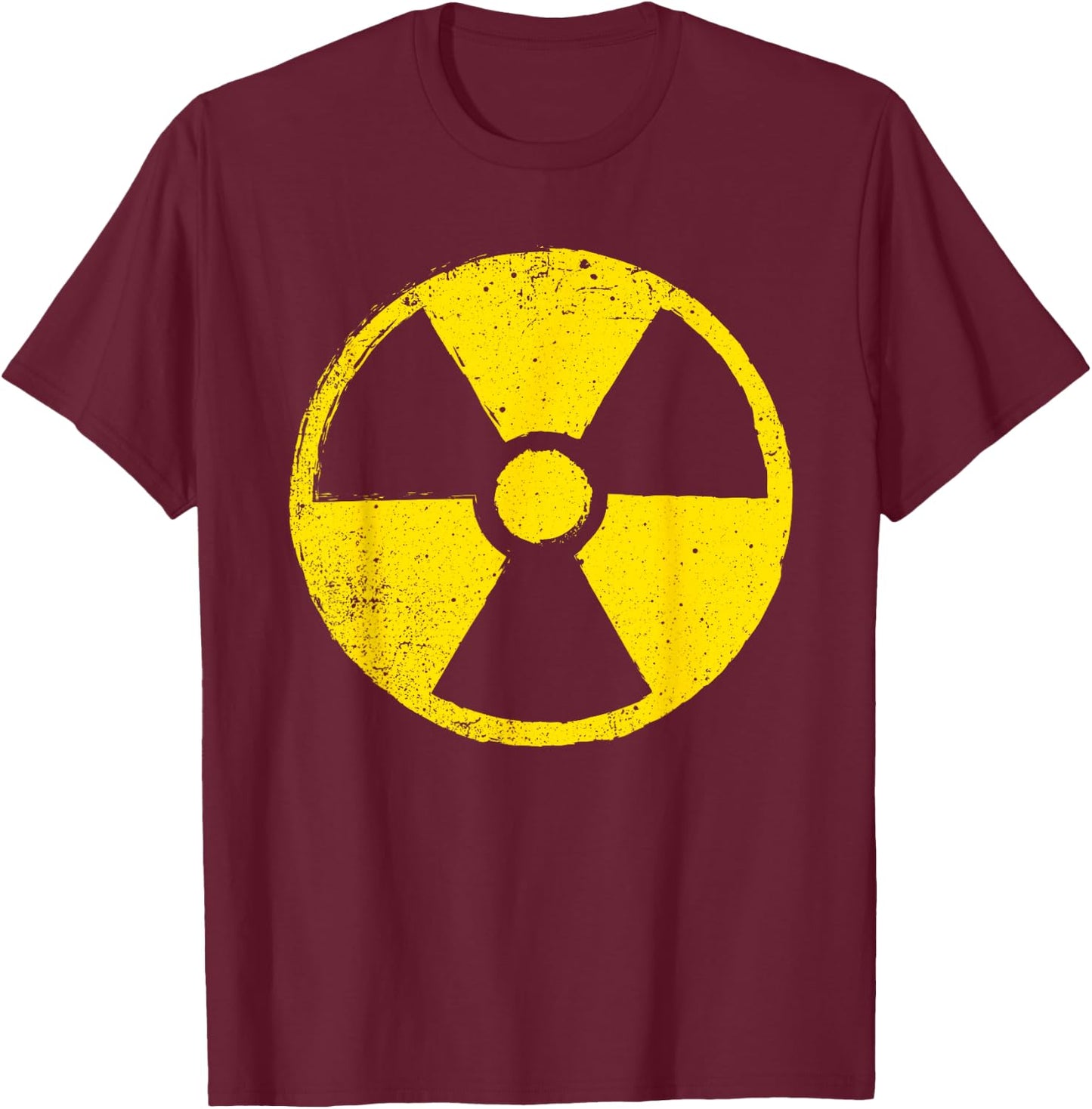Funny Radioactive Symbol Women Biohazard Nuclear T-Shirt - T-Shirt | Maroon