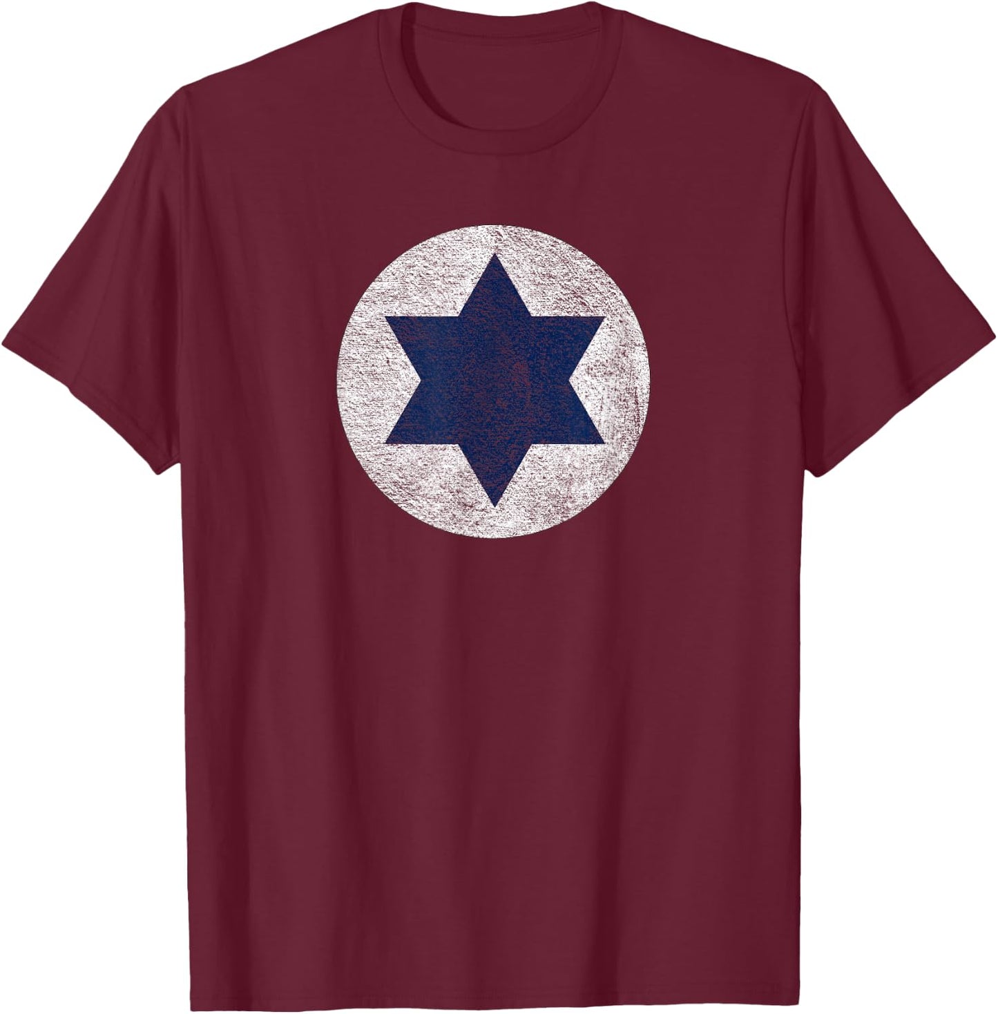 Israeli Air Force Israel Defense Roundel Flag Star of David T-Shirt - T-Shirt | Maroon