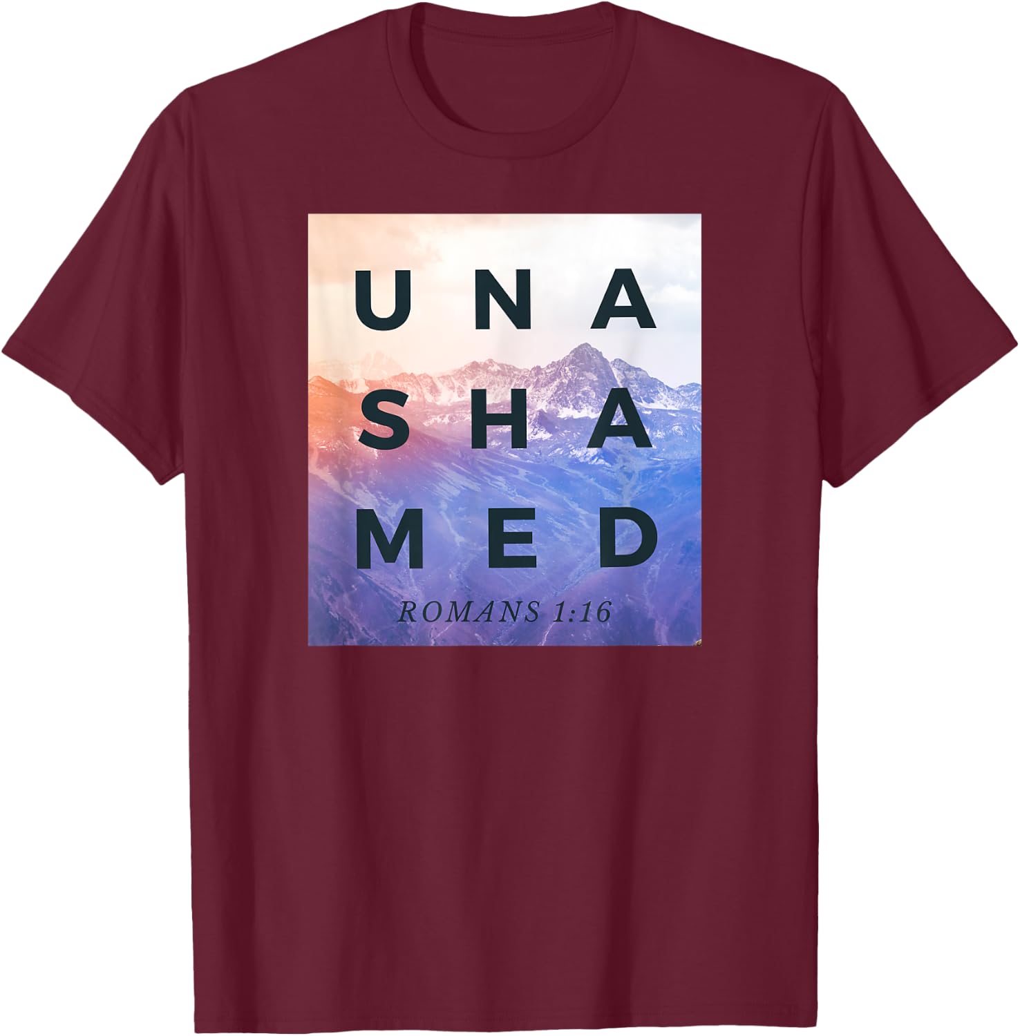 Unashamed Christian Gift Women Kids Roman 1:16 T-Shirt - T-Shirt | Maroon