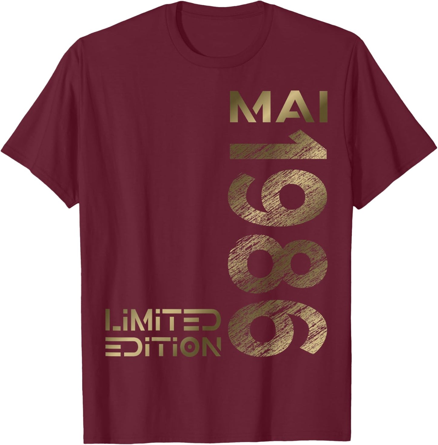 Limited Edition Mai 1986 Mann Frau 40. Geburtstag T-Shirt - T-Shirt | Maroon