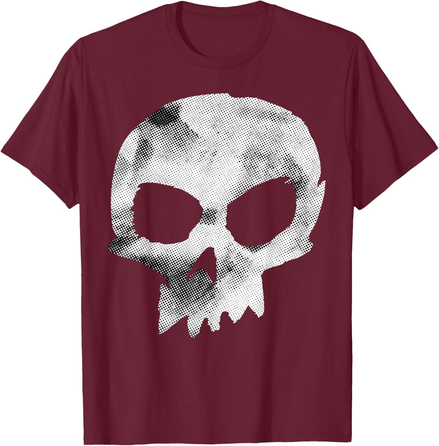 Disney Pixar Toy Story Sid Skull Classic Big Chest Emblem T-Shirt - T-Shirt | Maroon