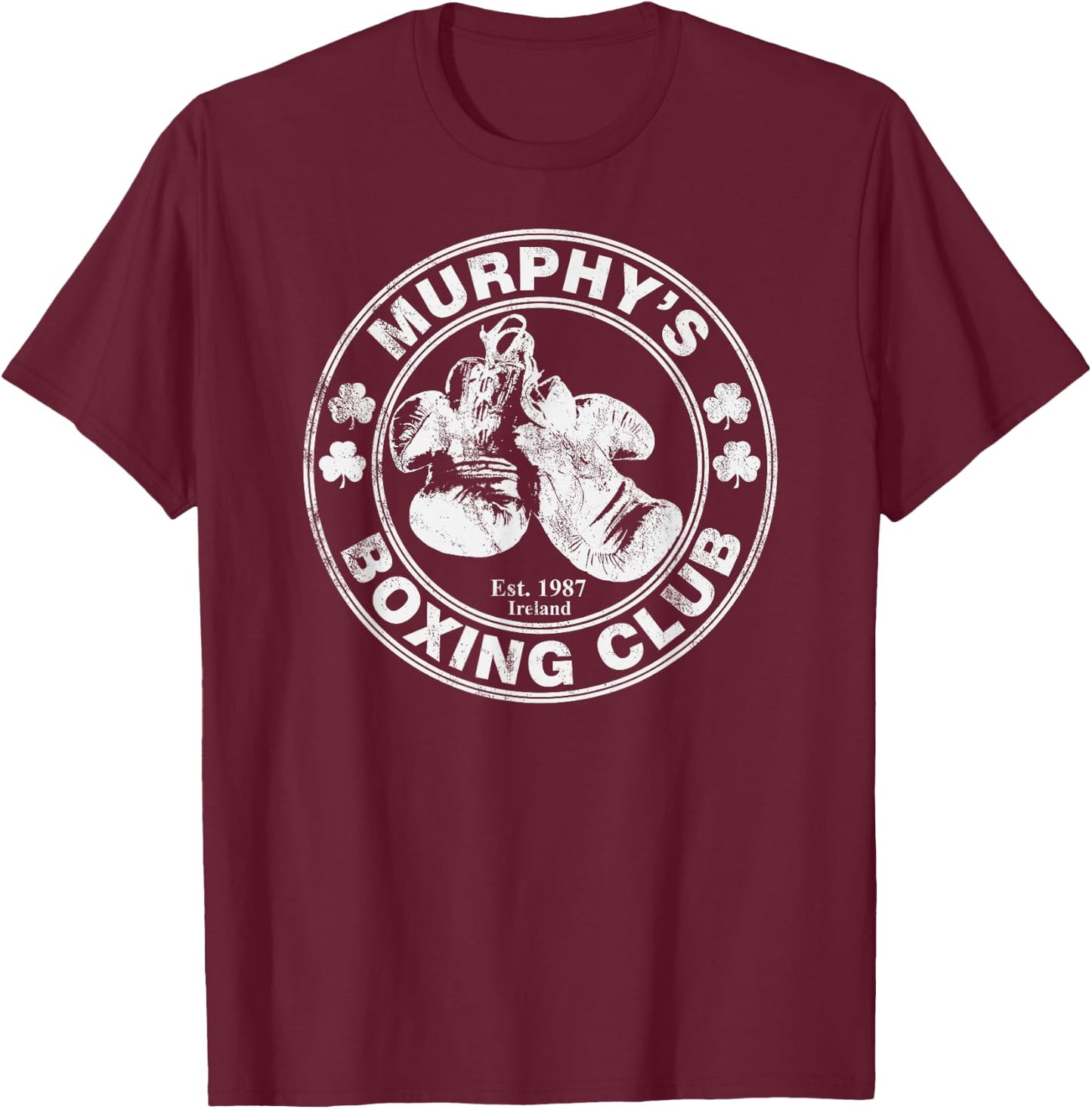 Murphy's Boxing Club 1987 - Irish Surname Boxing T-Shirt - T-Shirt | Maroon