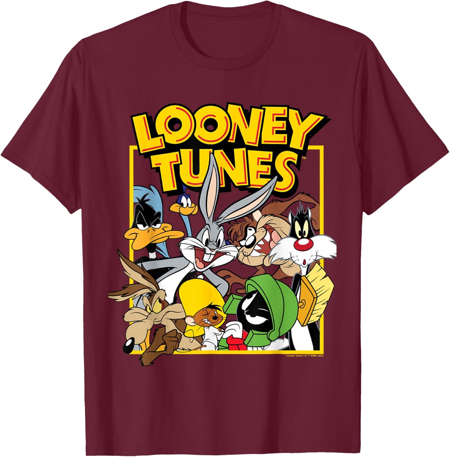 Looney Tunes Group T-Shirt - T-Shirt | Maroon