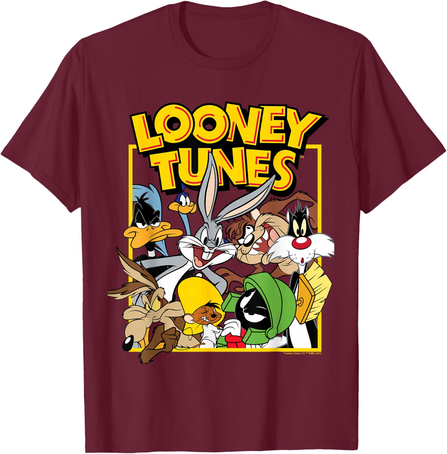 Looney Tunes Group T-Shirt - T-Shirt | Maroon