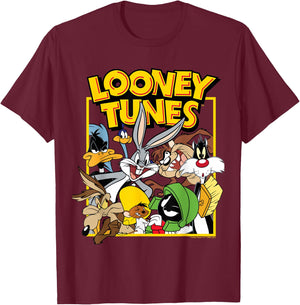 Looney Tunes Group T-Shirt - T-Shirt | Maroon