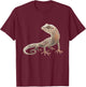 A Unique and Playful Gecko Design T-Shirt - T-Shirt | Maroon