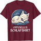 Official Sleep Shirt White Shepherd Nightdress Pyjamas , black T-Shirt - T-Shirt | Maroon