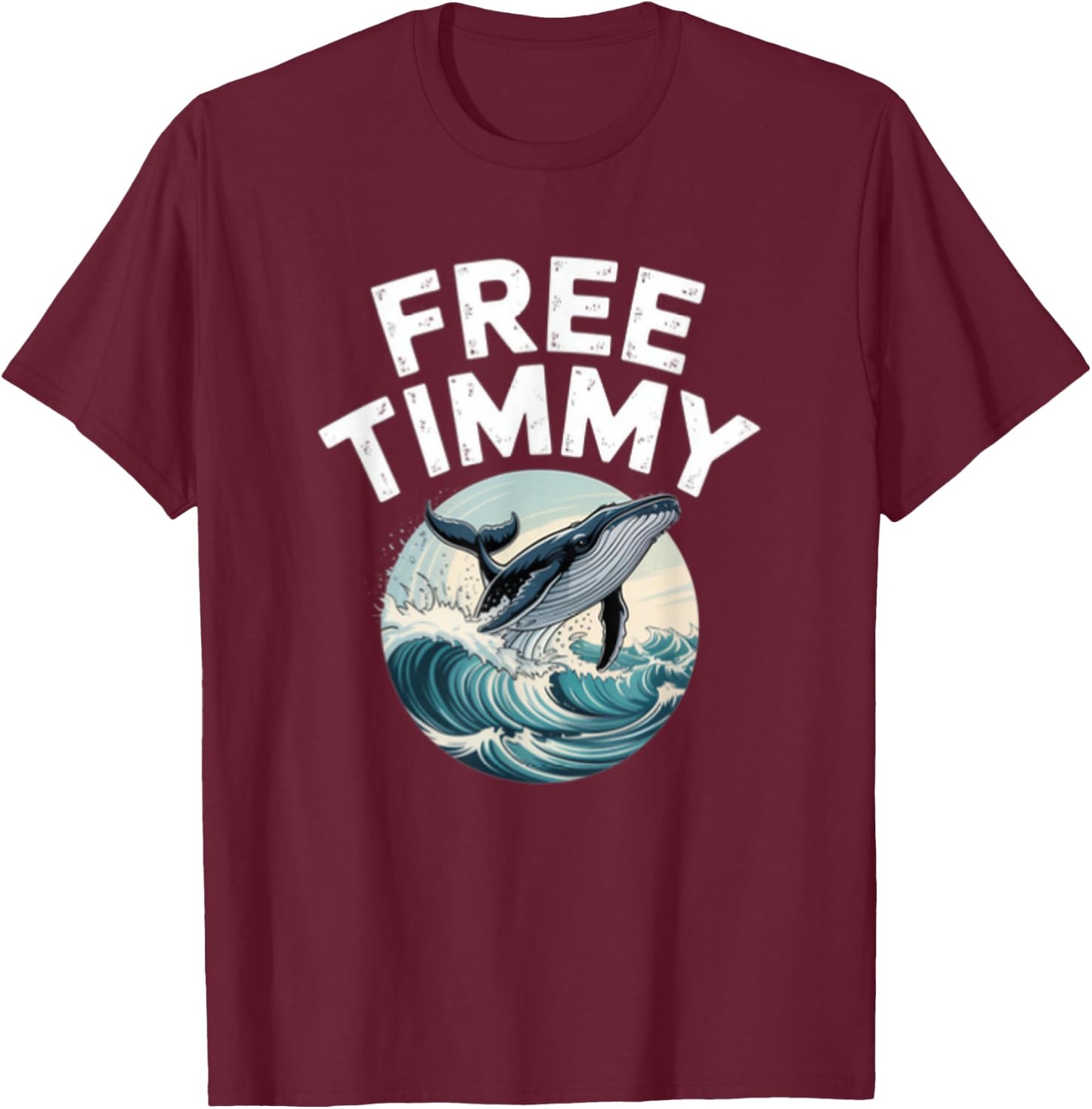 Buckelwal Timmy Walrettung Wismar Timmendorfer Strand Ostsee T-Shirt - T-Shirt | Maroon