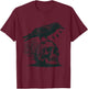 Krähe Totenkopf Vogel Schädel Rabe Düster Gothik T-Shirt - T-Shirt | Maroon