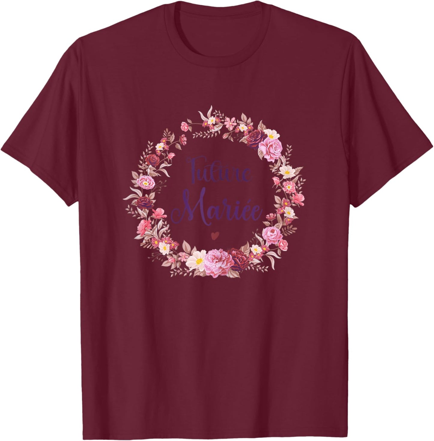 Evjf Future Bride Crown Evjf Terracotta Bride Future , white T-Shirt - T-Shirt | Maroon