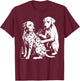 Retro Dalmatian Dog Smoking Tattoo Artist Puppy Graphic Pun T-Shirt - T-Shirt | Maroon