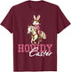 Western Howdy Easter Day Bunny Rabbit Cowboy Rodeo Men Women T-Shirt - T-Shirt | Maroon