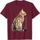 Bengal Breed Cat Dad Leopard Print Spotted Kitty Men Women T-Shirt - T-Shirt | Maroon