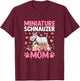 Miniatur Schnauzer Mom Pet - Dog Breed Pet Paw T-Shirt - T-Shirt | Maroon