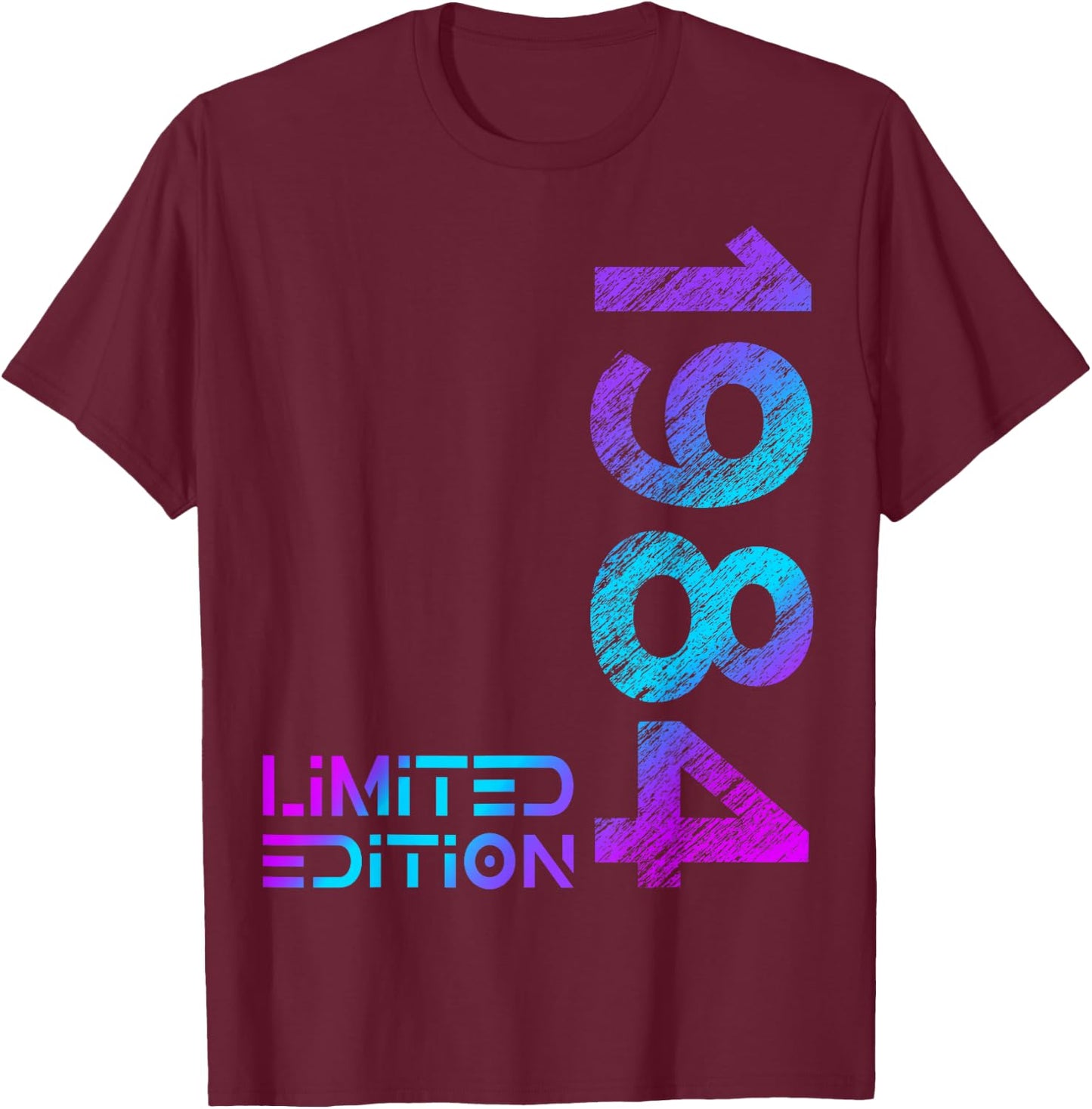 40th Birthday Limited Edition Vintage 1984 Man Woman , black T-Shirt - T-Shirt | Maroon
