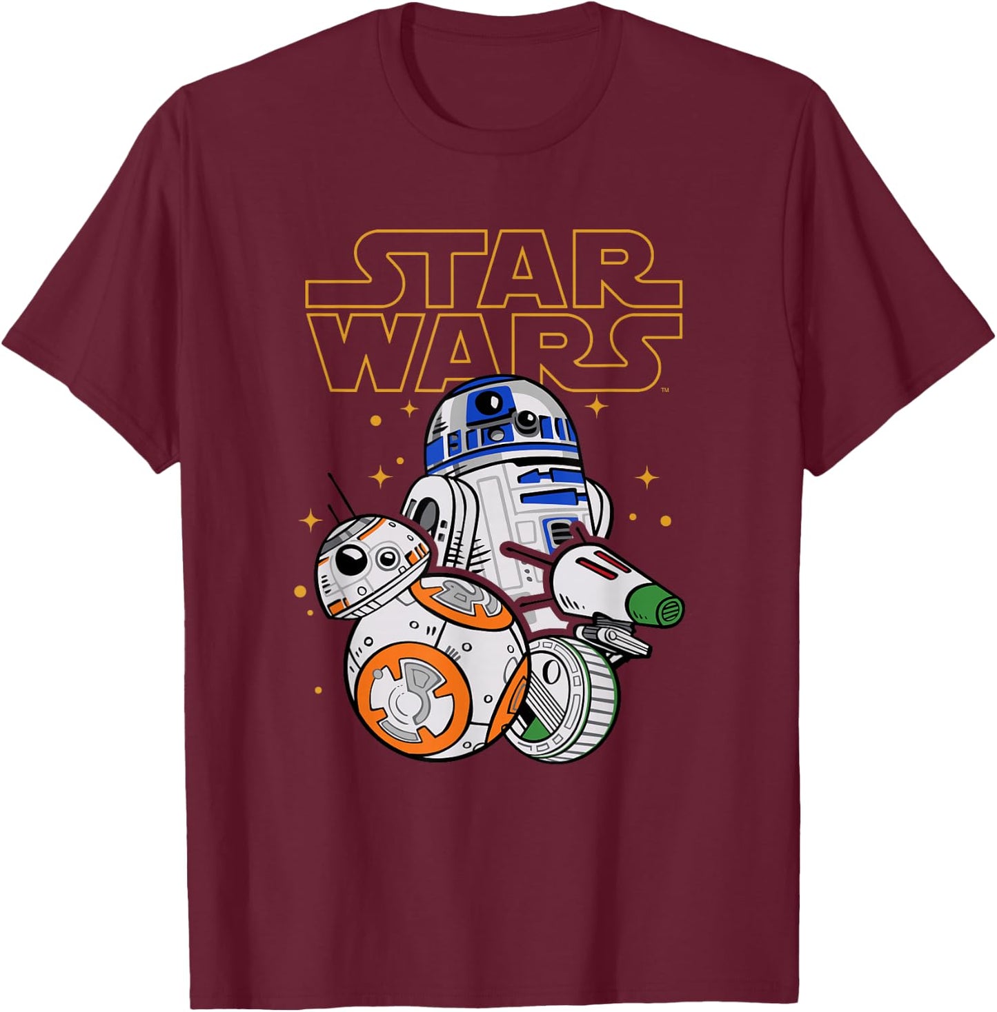 Star Wars Droid Group , black T-Shirt - T-Shirt | Maroon