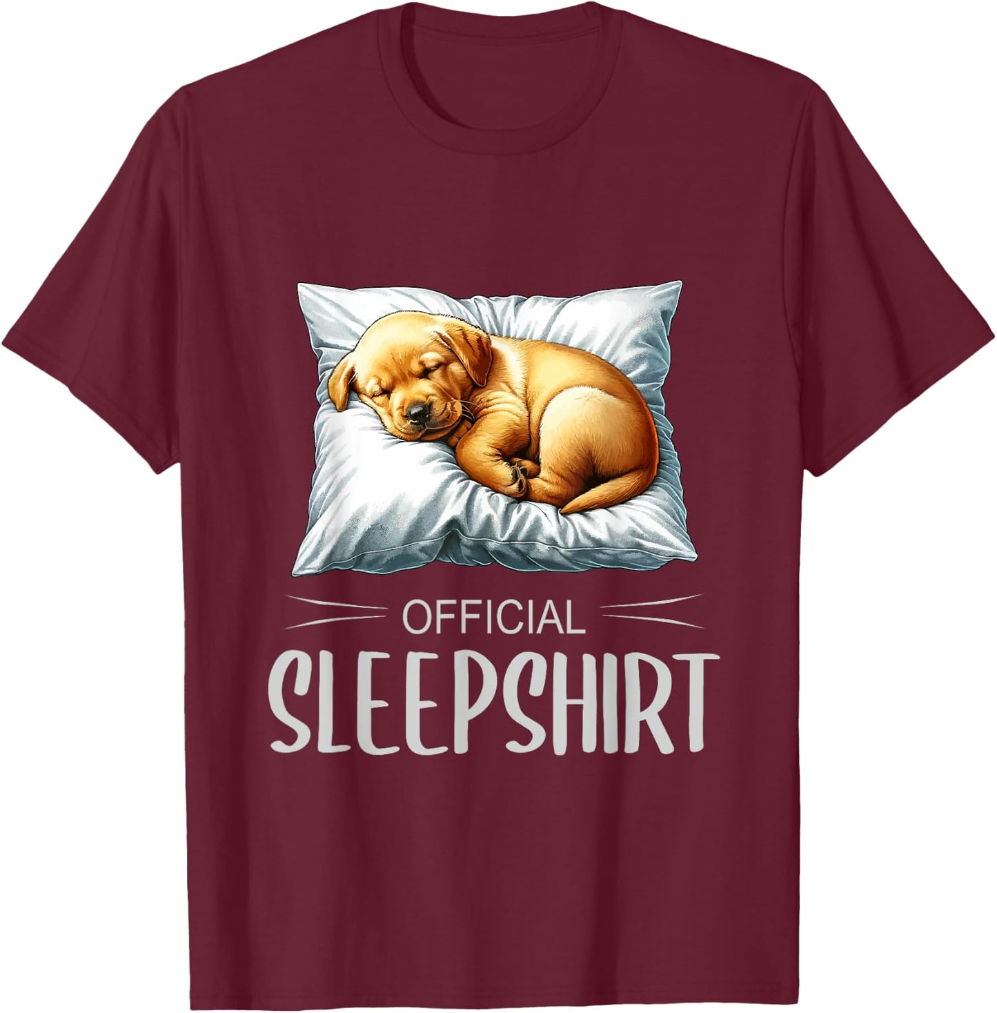 Official sleep shirt dog pajamas Labrador Retriever Women Kids T-Shirt - T-Shirt | Maroon
