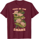 Celebrate Chinese New Year of the Snake 2025 Floral Flowers T-Shirt - T-Shirt | Maroon