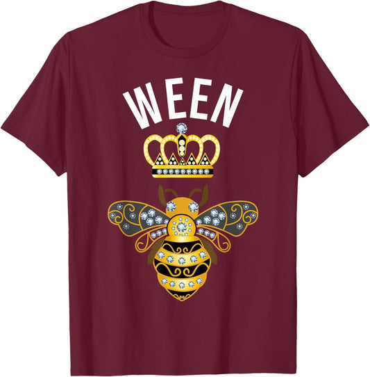 Ween Name Ween Birthday Gifts Queen Crown Bee Ween T-Shirt - T-Shirt | Maroon