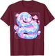 Kawaii Pastel Goth Snake Cute Scary Aesthetic Harajuku T-Shirt - T-Shirt | Maroon