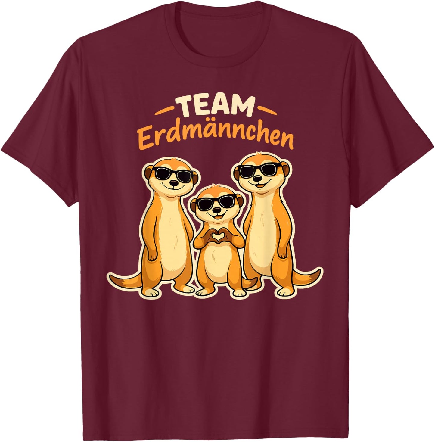 Team Erdmännchen Familie Meerkat Kinder Mädchen Damen Herren T-Shirt - T-Shirt | Maroon