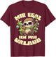 Mir Egal Ich Hab Urlaub Funny Sloth Holiday , black T-Shirt - T-Shirt | Maroon