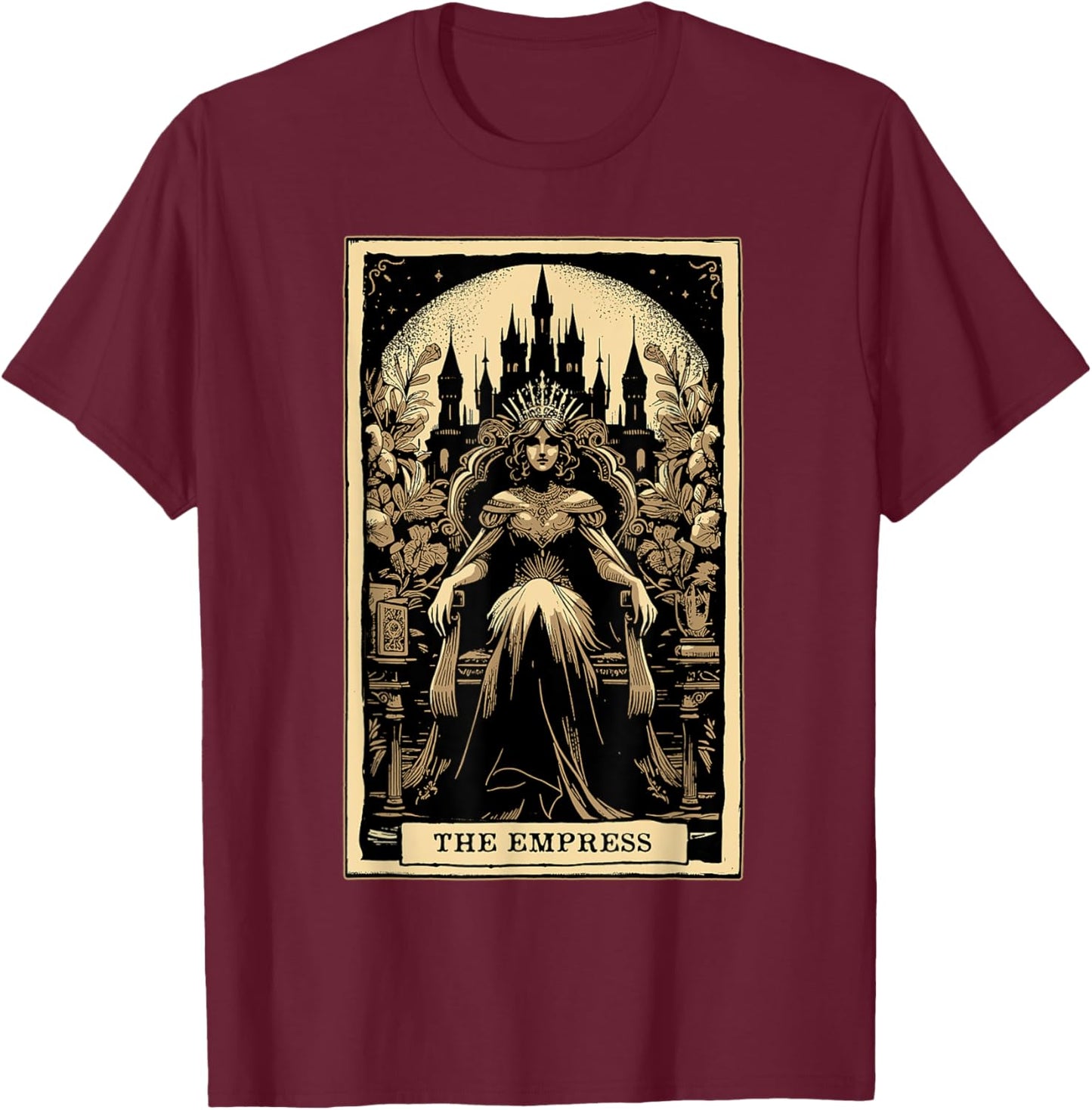Tarot Card Shirt The Empress Tarot Card Major Arcana T-Shirt - T-Shirt | Maroon