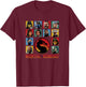 Mortal Kombat Klassic Main Fighters Characters Group Shot T-Shirt - T-Shirt | Maroon