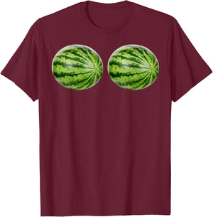 Big Boob Big Watermelon Melon Titty Titties Shirt T-Shirt - T-Shirt | Maroon
