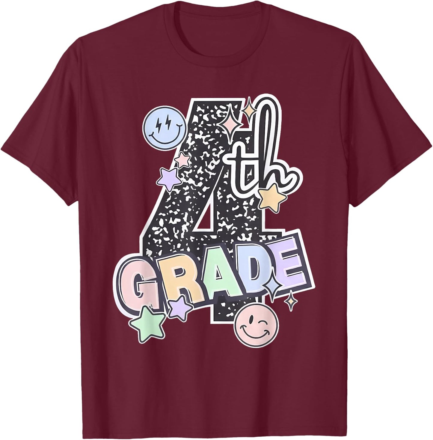 Fourth Grade 4th Grade Composition Notebook Teachers T-Shirt - T-Shirt | Maroon