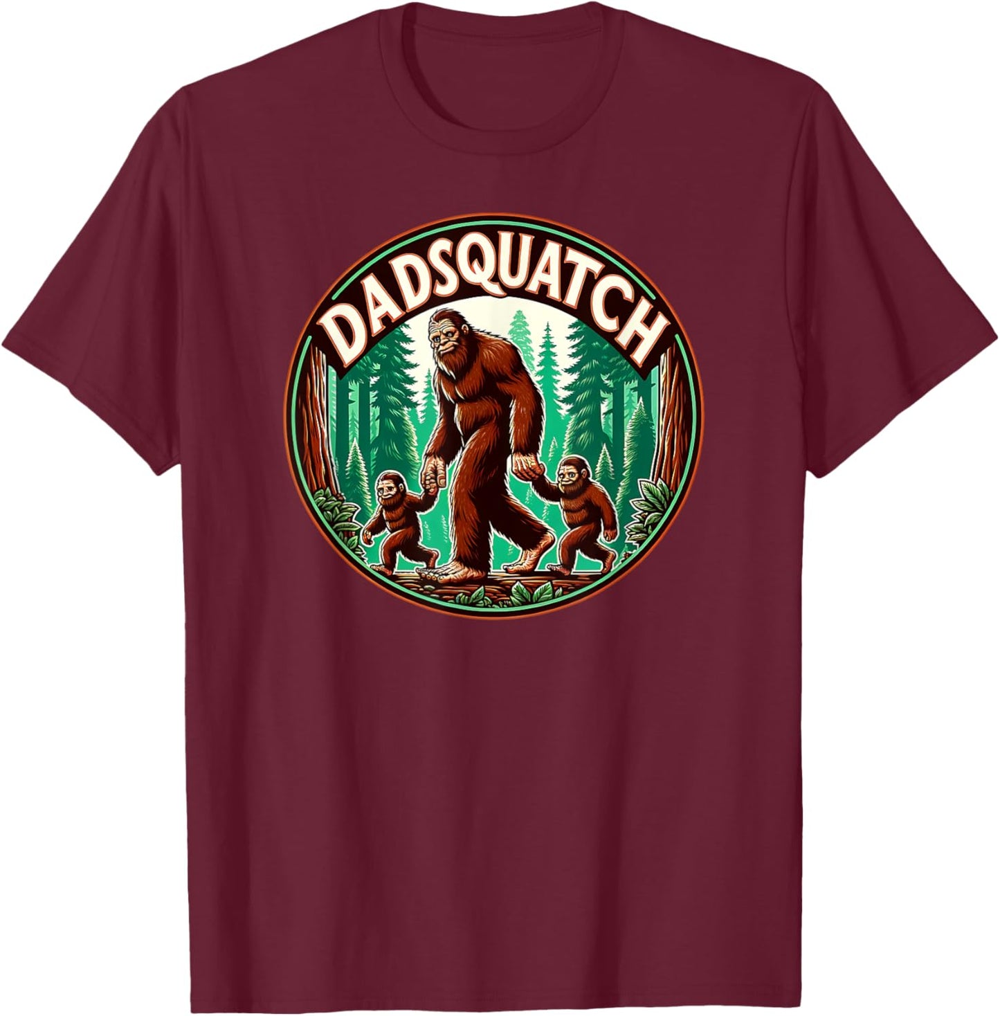 Autism Dad Bigfoot Sasquatch T-Shirt - T-Shirt | Maroon