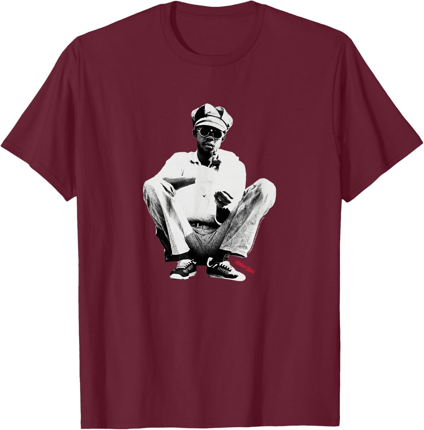 Peter Tosh Sitting Photo by Lee Jaffee T-Shirt - T-Shirt | Maroon