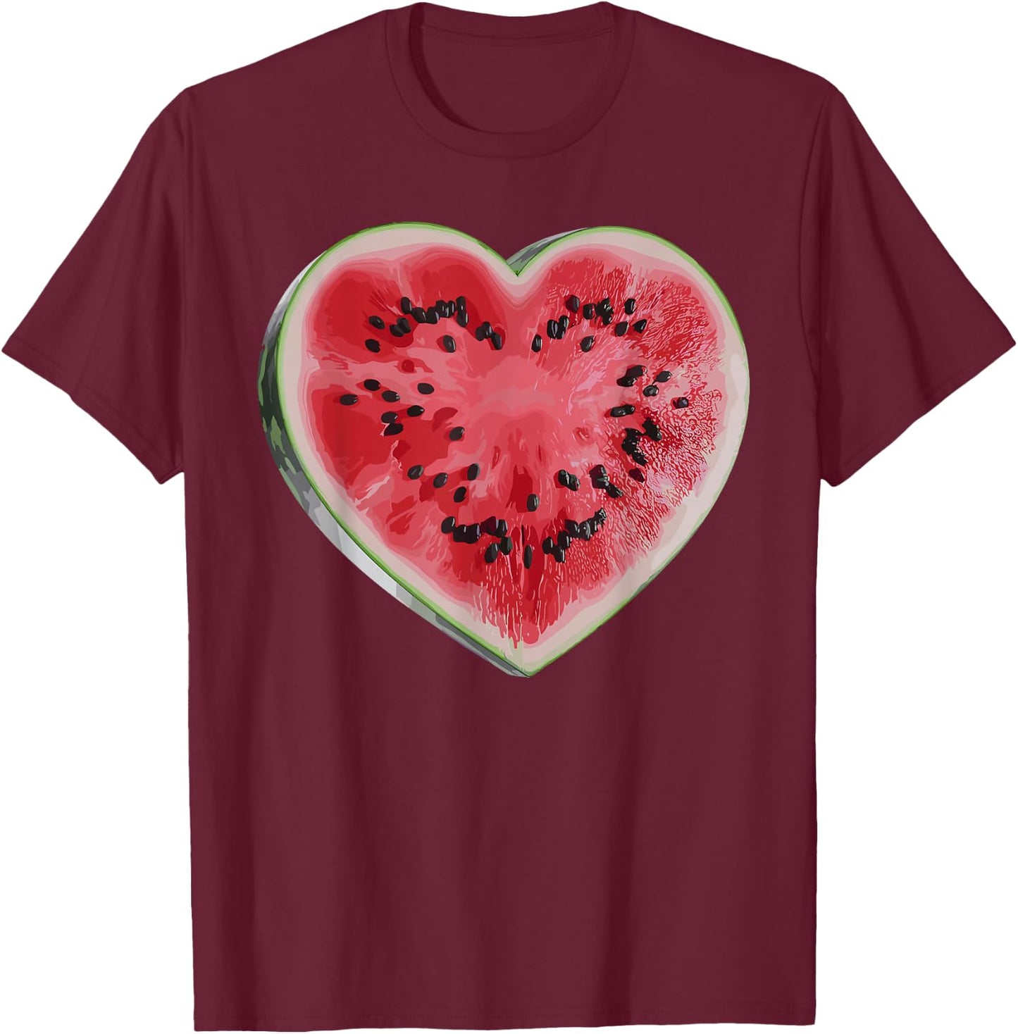 Cool Watermelon Graphic Women Fruit Watermelon Lover T-Shirt - T-Shirt | Maroon