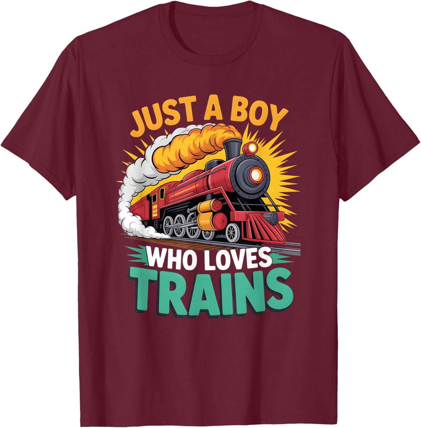 Boys Train T-Shirt - T-Shirt | Maroon
