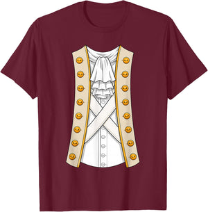 George Washington Revolutionary War Costume T-Shirt - T-Shirt | Maroon