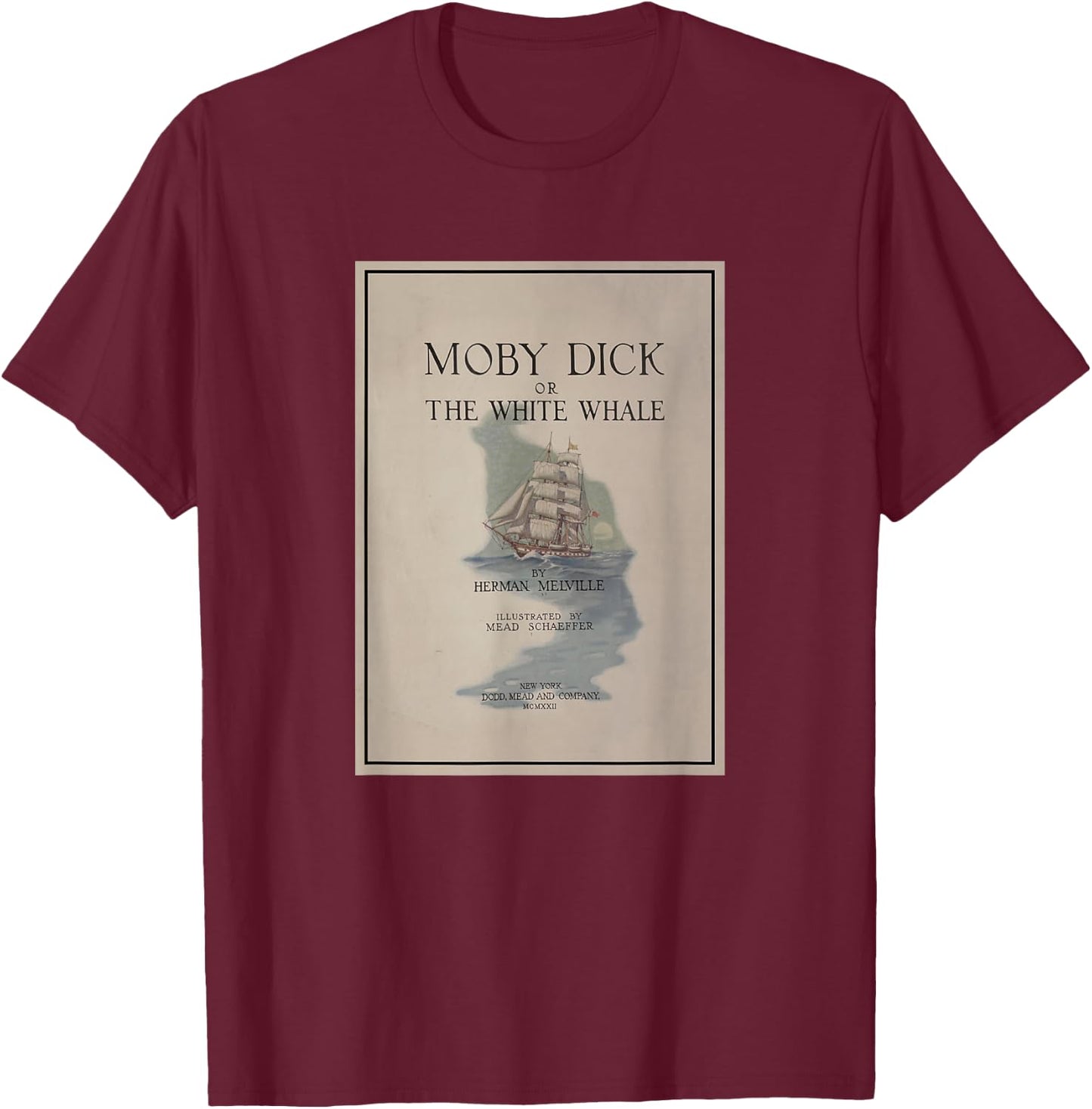 Moby Dick Cover T-Shirt - T-Shirt | Maroon