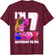 7 Years Capy Birthday to me Girls 7th Birthday Capybara T-Shirt - T-Shirt | Maroon