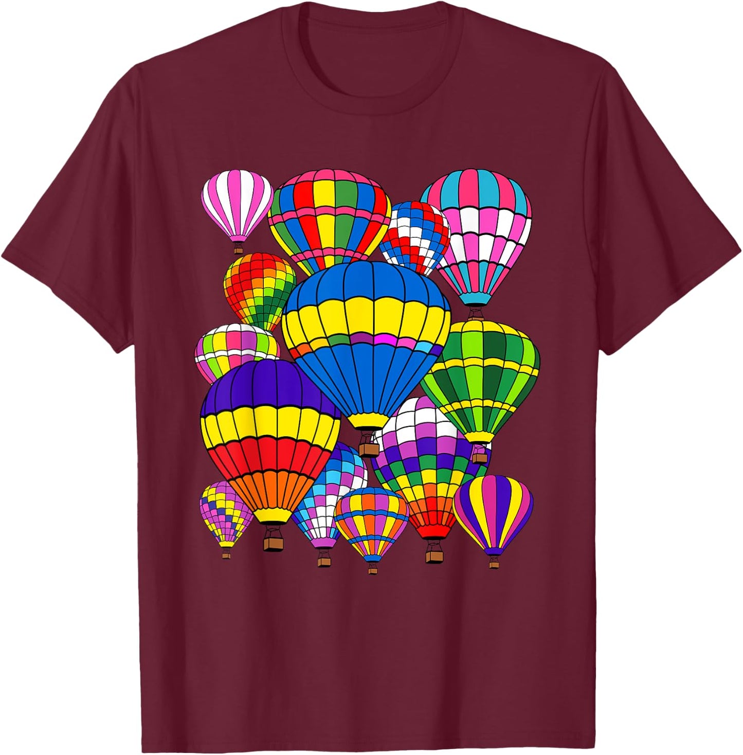 Funny Hot Air Balloon Festival Balloonist Fly Ballooning T-Shirt - T-Shirt | Maroon