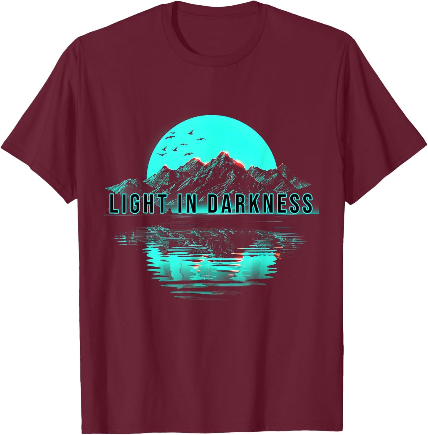 great Mountain Graphic Ideal for Hiking and Exploration T-Shirt - T-Shirt | Maroon