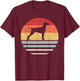 Vintage Retro Vizsla Dog Mom And Dad Cute Dog Lover Owner T-Shirt - T-Shirt | Maroon