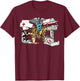 Retro Leopard EMT Emergency Medical Technician Paramedic T-Shirt - T-Shirt | Maroon