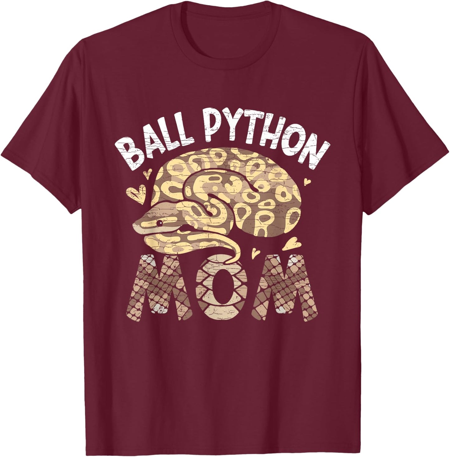 Ball Python Mom T-Shirt - T-Shirt | Maroon
